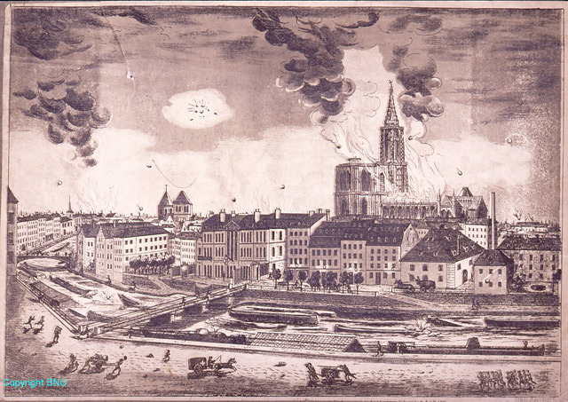 Incendie de la Cathédrale dans la soirée du 6 Août 1870