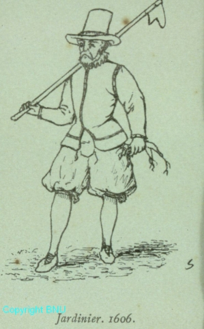 Costume de jardinier en 1606