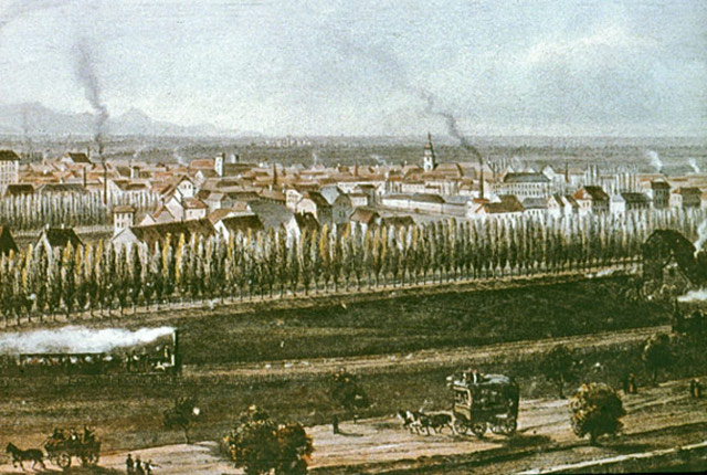 Panorama du chemin de fer de Strasbourg à Bâle (vers 1842)