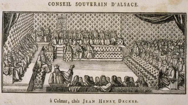 Colmar : séance du Conseil souverain (1698)