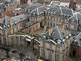 Strasbourg : palais des Rohan -  vue de la cathédrale