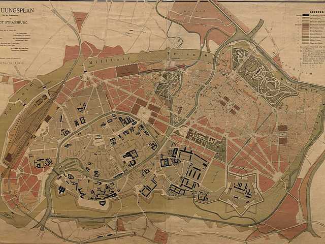 Strasbourg : projet de plan d'extension de la ville (7 avril 1880)