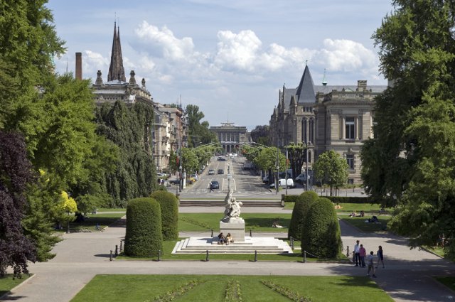 Strasbourg : perspective depuis le palais impérial