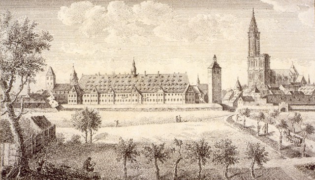 Strasbourg : hôpital civil - vue de 1816