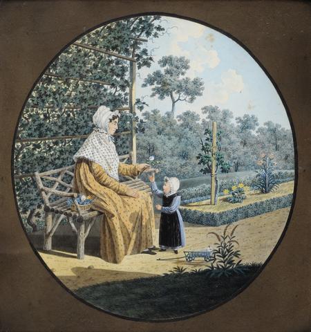 Femme et enfant dans un parc