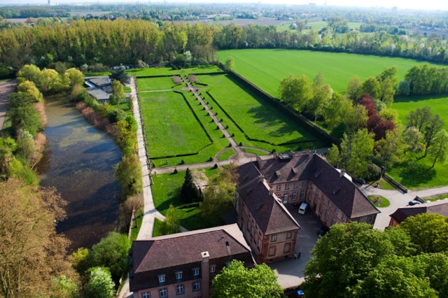 Bischheim : château d'Angleterre - vue aérienne