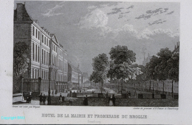 Strasbourg : hôtel de la mairie et promenade du Broglie