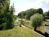 Strasbourg : parc de la Citadelle - vue du bastion et du fossé