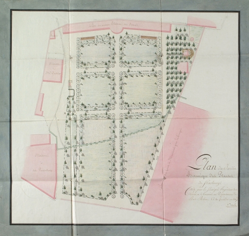 Strasbourg : jardin botanique - plan de 1804