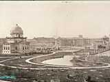 Strasbourg : jardin botanique en cours d'aménagement, 1880