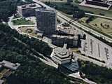 Luxembourg : bâtiment du Parlement - vue aérienne