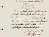 Lettre d'Alphonse Munch, 30 septembre 1896