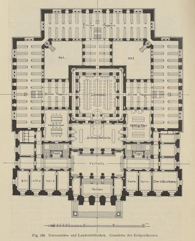 Bibliothèque : rez-de-chaussée - plan