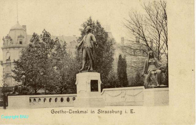 Place de l'Université : monument en l'honneur de Goethe