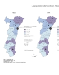 La population allemande en Alsace en 1895, 1905 et 1910