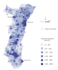 Carte des densités de population (1954)