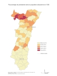 Pourcentage de protestants dans la population alsacienne en 1936