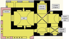 Plan de l'église d'Epfig