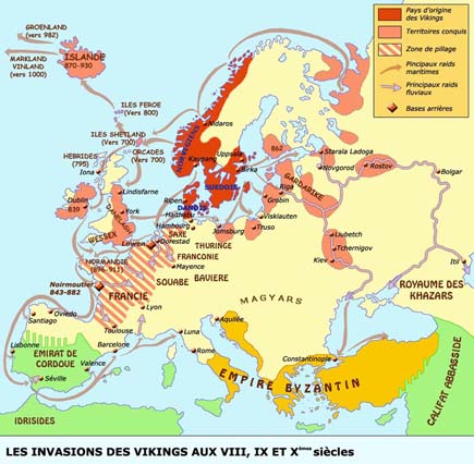 Le royaume de France et le Saint-Empire-Roman-Germanique sous les premiers rois capétiens, les empereurs saxons et les Hohenstaufen.