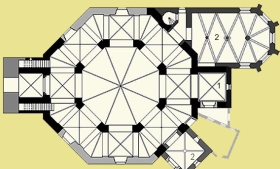 Plan de l'église Saints-Pierre-et-Paul d’Ottmarsheim 