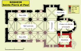 Plan de l'église Saints-Pierre-et-Paul de Rosheim