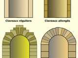 Types de claveaux romans - Croquis Marie-Georges Brun