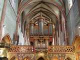 Église St-Pierre-le-Jeune de Strasbourg : jubé gothique à 5 arcades (XIVe)  - Photo Marie-Georges Brun