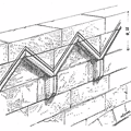 Parapet, abbatiale de Vézelay - Eugène Viollet-le-Duc - Dictionnaire raisonné de l'architecture française du XIe au XVIe s.