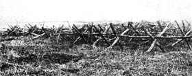  Barbelés devant tranchées allemandes à Loos, 1915. 