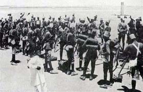 Troupes soudanaises de l’empire britannique sur le Nil. 1915. 