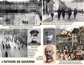 L'affaire de Saverne. Documents d'époque, portraits et caricature.