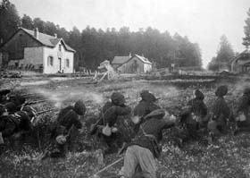 Bataille du col du Haut-Jacques, Saint-Michel-sur-Meurthe dans les Vosges. Cette bataille, qui se déroule du 27 août au 9 septembre, fait partie de la bataille de la Mortagne