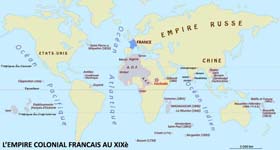 L'empire colonial français en 1900.