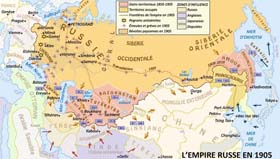 L'empire russe en 1905.