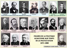 Principales figures de la politique alsacienne au temps de la protestation, 1871-1880.