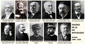 Quelques grandes figures de l'histoire politique française au tournant du XIXè siècle.