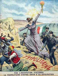 L’Italie, puissance coloniale : page de garde du supplément du « Petit Journal », 15 octobre 1911.