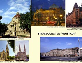 Strasbourg : quelques bâtiments de la Neustadt voulue par le Kaiser.