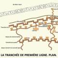 La tranchée de première ligne. -  Montage G. Brun. 