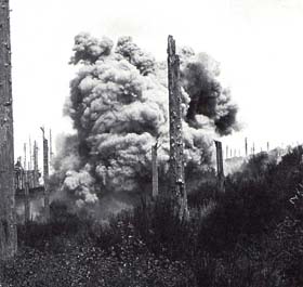  Explosion d’une mine à la côte 627 de la Fontenelle. Juin 1915 