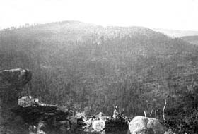  Vue sur le Linge depuis les positions de l’artillerie allemande du Rain des Chênes.