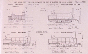 Locomotives des chemins de fer d'Alsace de 1839 à 1899