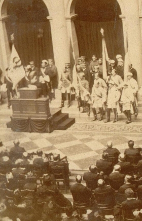 Visite du Kaiser Guillaume Ier, dans l'aula du Palais universitaire