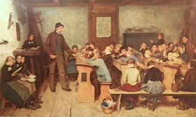 École de village en Forêt-Noire, 1856