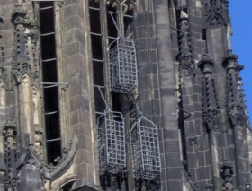 Les trois cages de la tour de l'église St Lambert de Münster