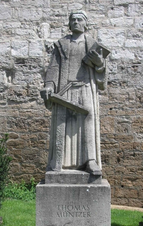 Statue de Muntzer à Mühlhausen