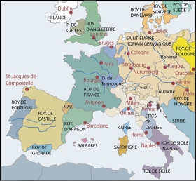 Document 1. Le territoire européen au début du XVe