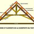 Toit avec faux entrait et poinçon - Réal. M.-G. Brun