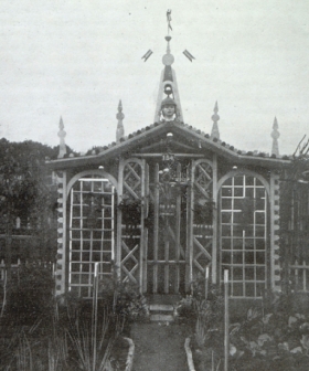 Gloriette dans un jardin ouvrier