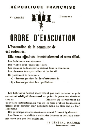 Ordre d'évacuation (sept. 1939)